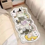 Non-slip Bedside Area Mat Cartoon Funny Carpet Shaggy Mats for Living Room Home Decoration Tapetes