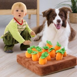 Dog Cat Toy Carrot Plush Pet Vegetable Chew Toy Sniff Pets Hide Food Toys Eating Habits Durable Chew Toy Dogs Accessories